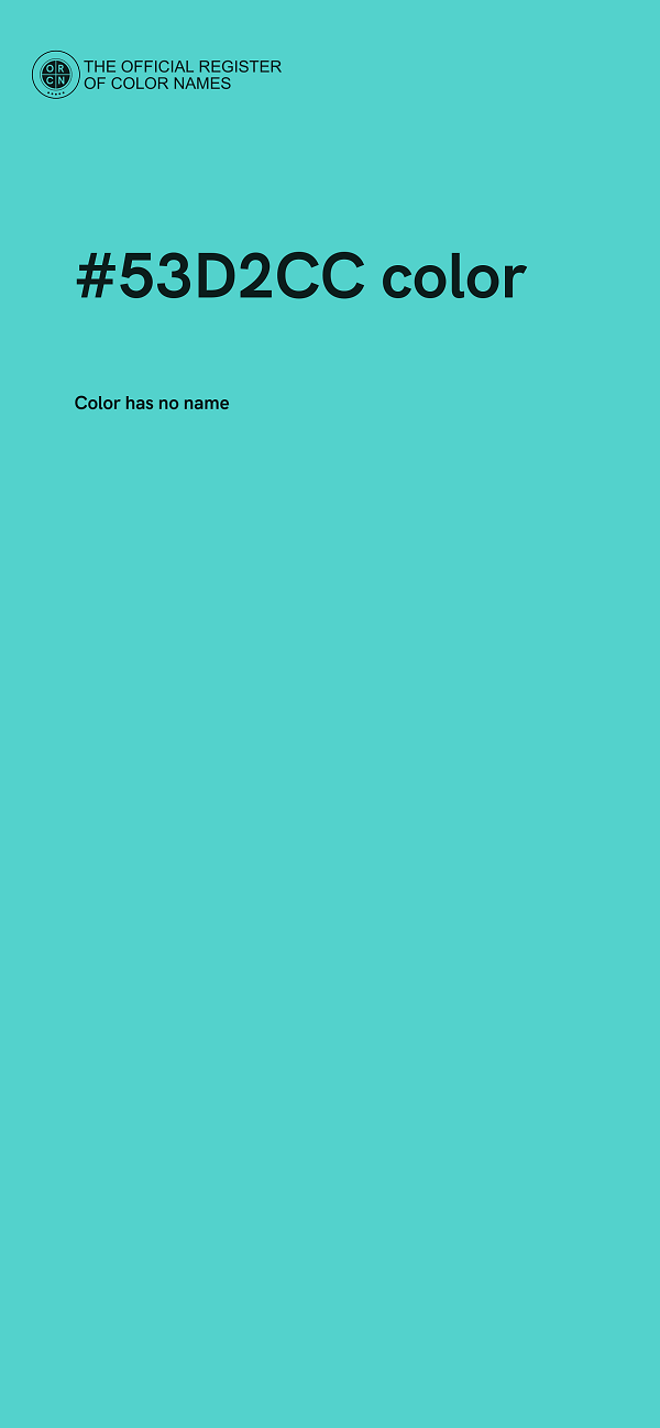 #53D2CC color image