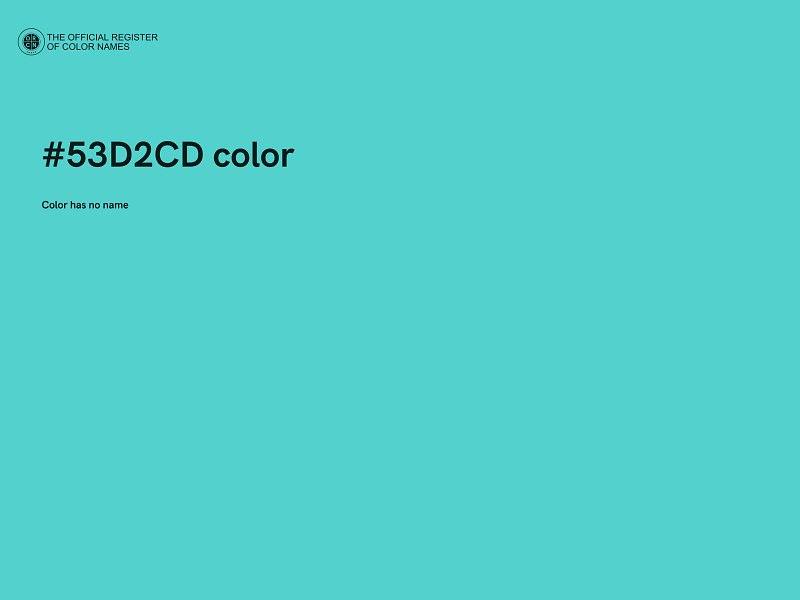 #53D2CD color image