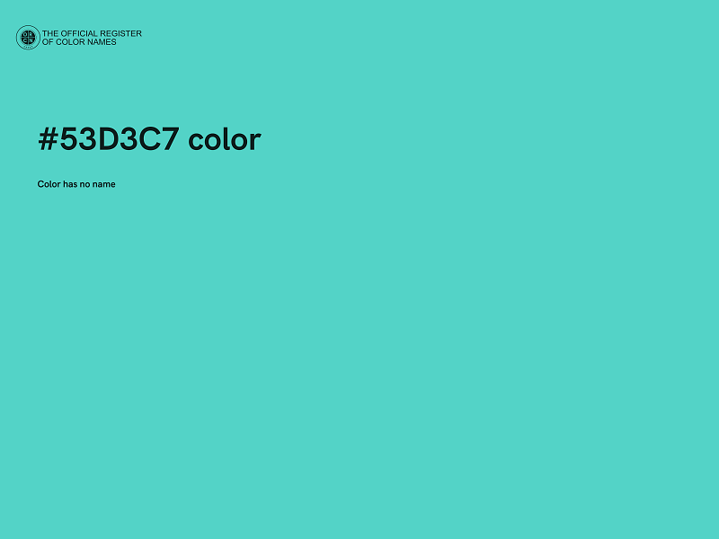 #53D3C7 color image