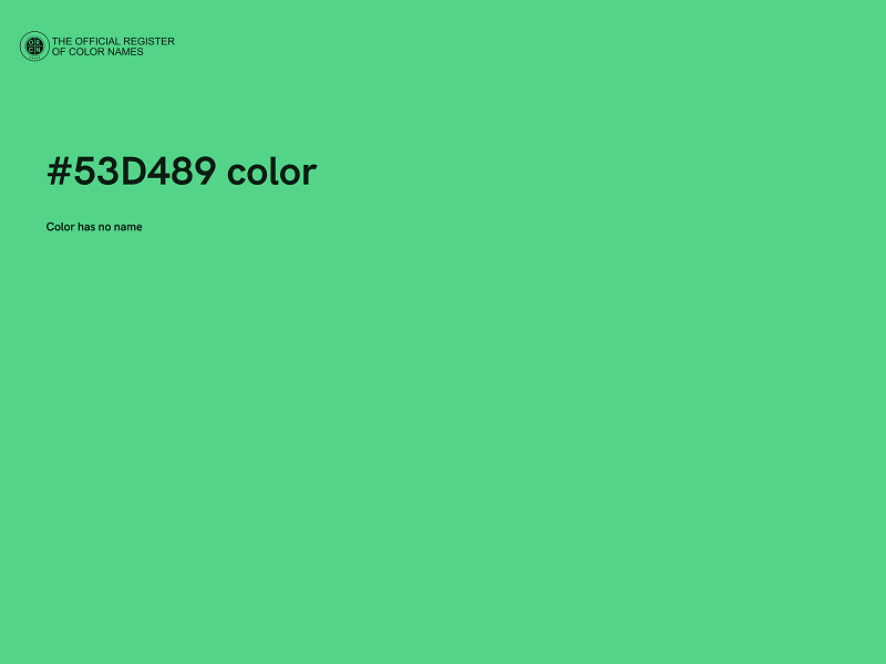 #53D489 color image