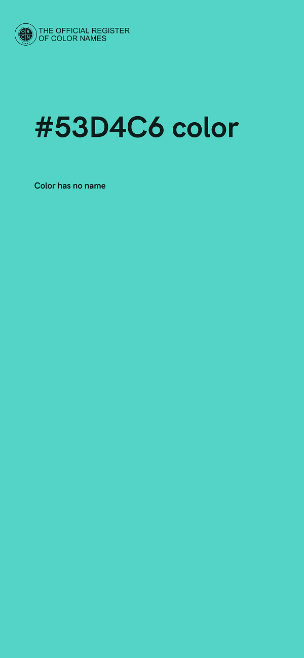 #53D4C6 color image
