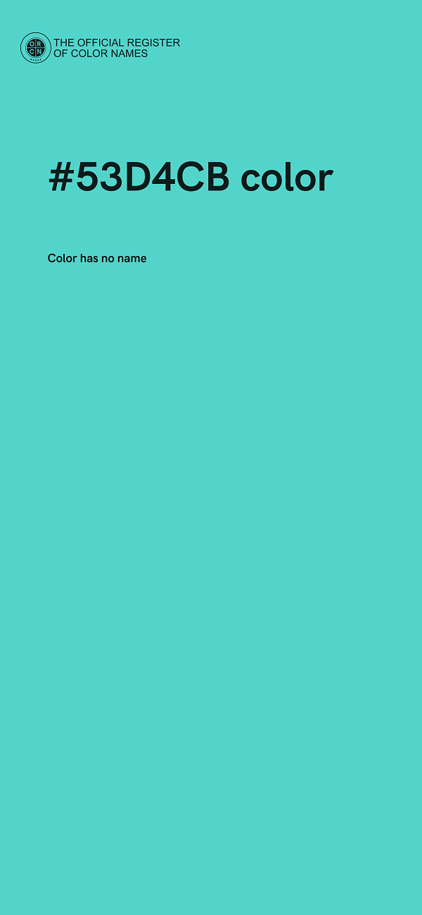 #53D4CB color image