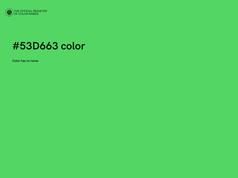 #53D663 color image