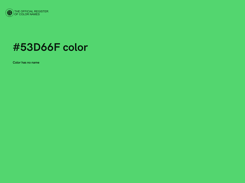 #53D66F color image