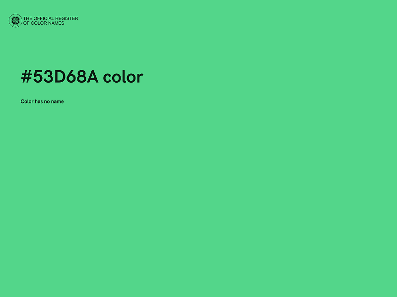 #53D68A color image