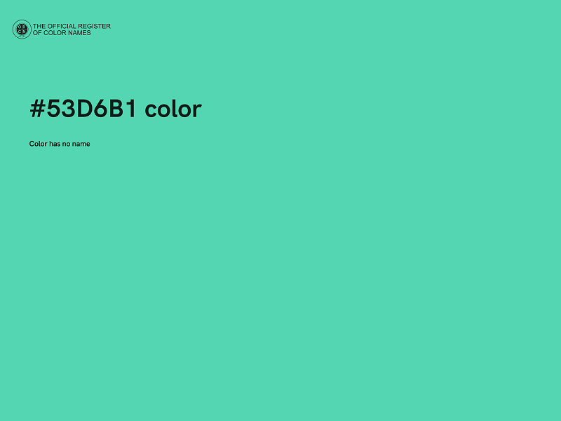 #53D6B1 color image