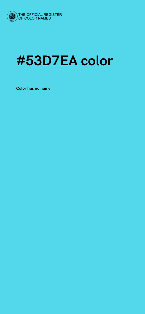 #53D7EA color image