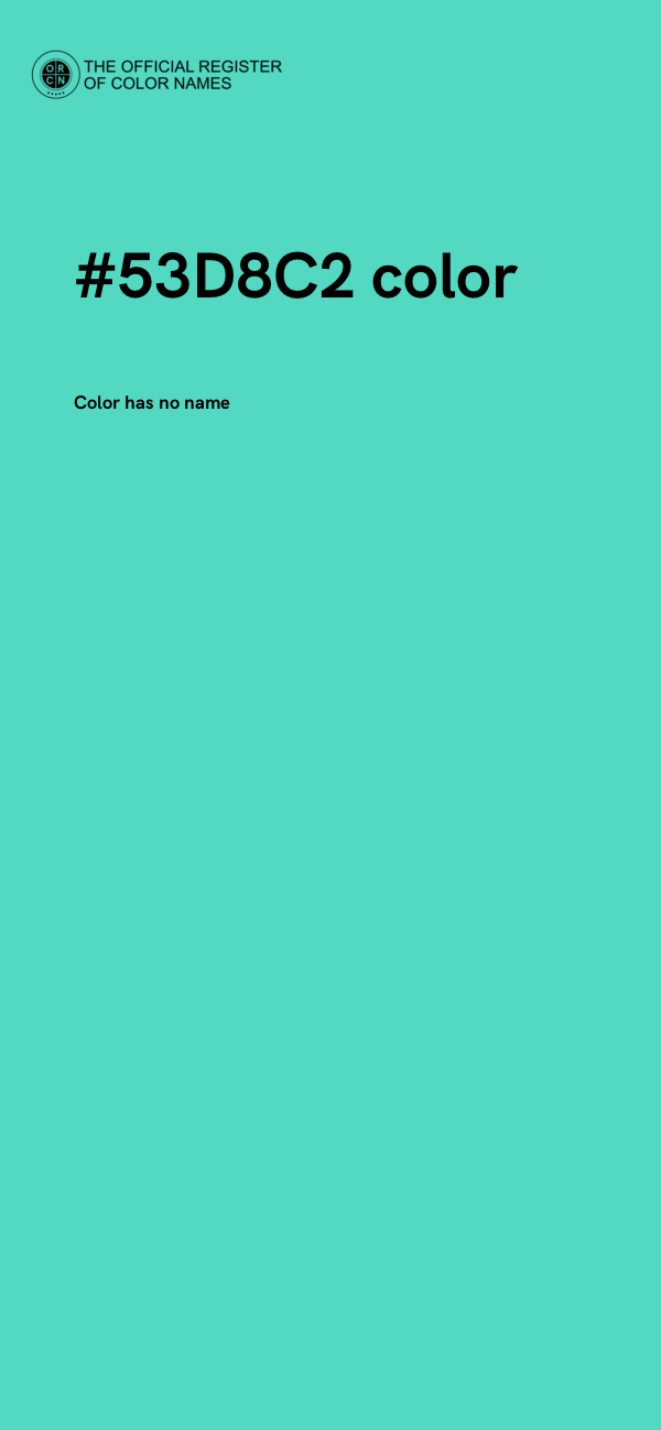 #53D8C2 color image