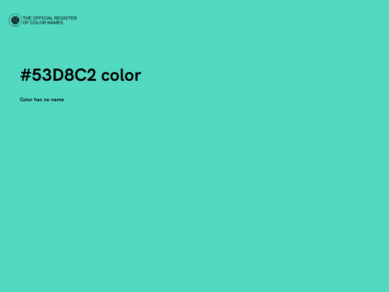 #53D8C2 color image