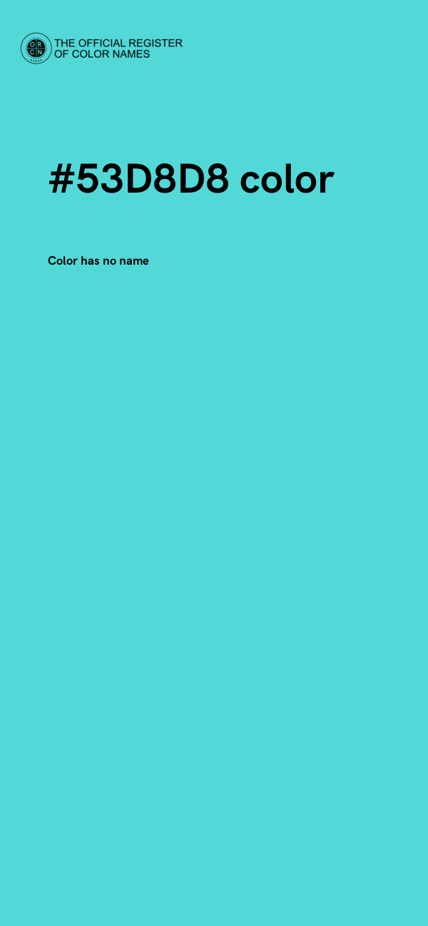 #53D8D8 color image