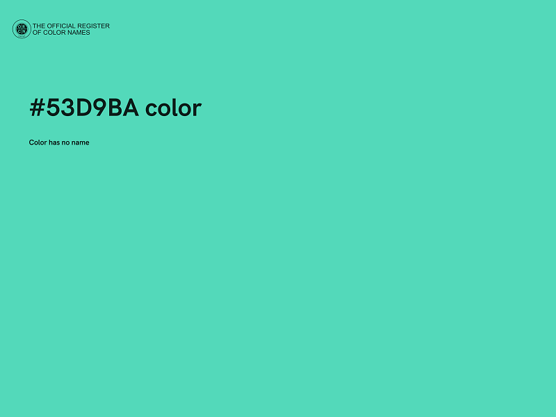 #53D9BA color image