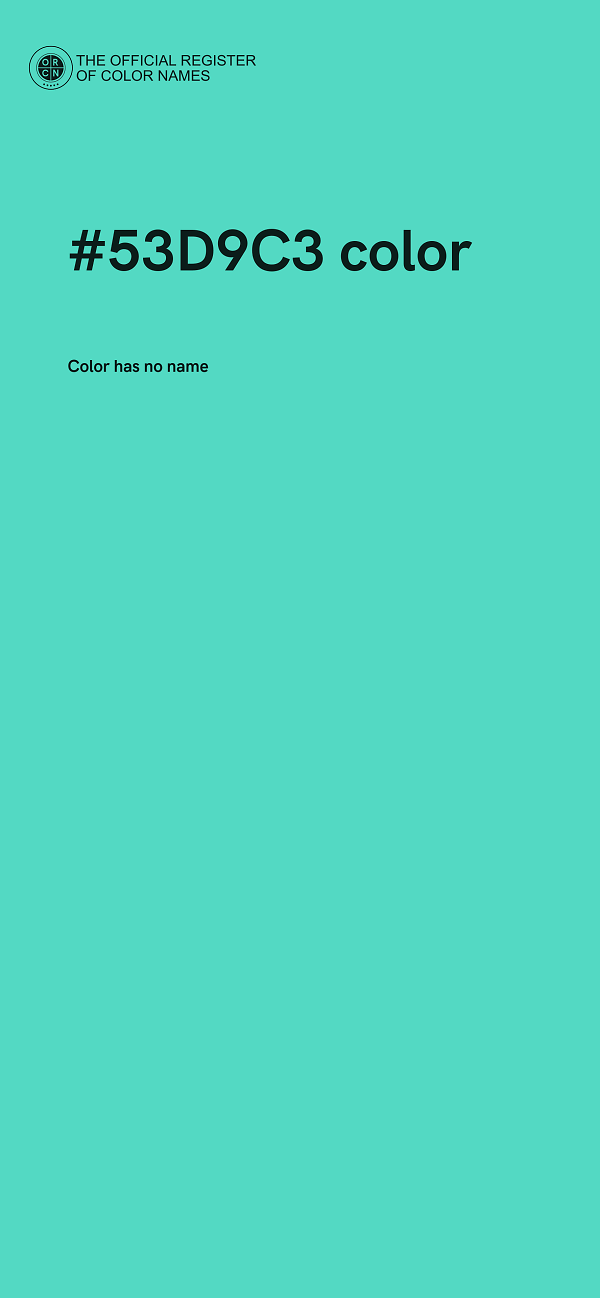 #53D9C3 color image