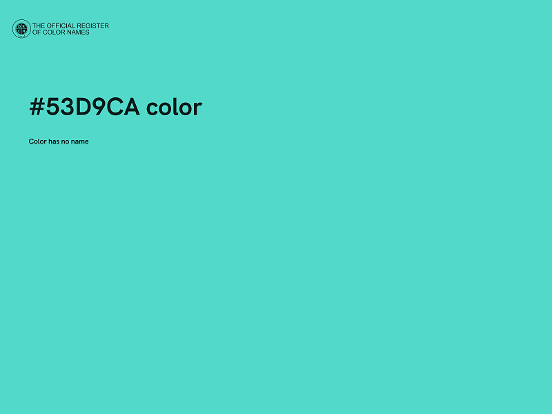 #53D9CA color image