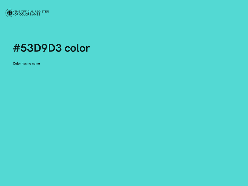 #53D9D3 color image