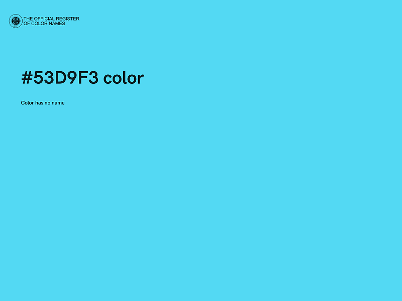 #53D9F3 color image