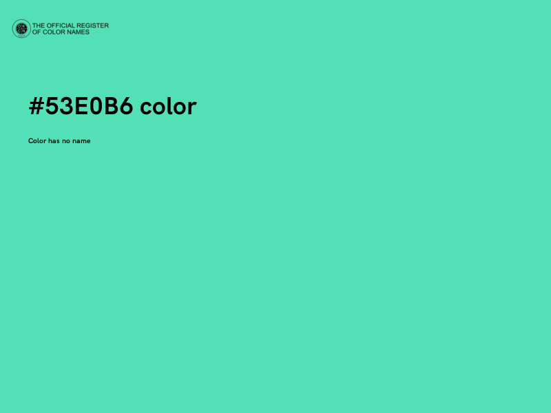 #53E0B6 color image