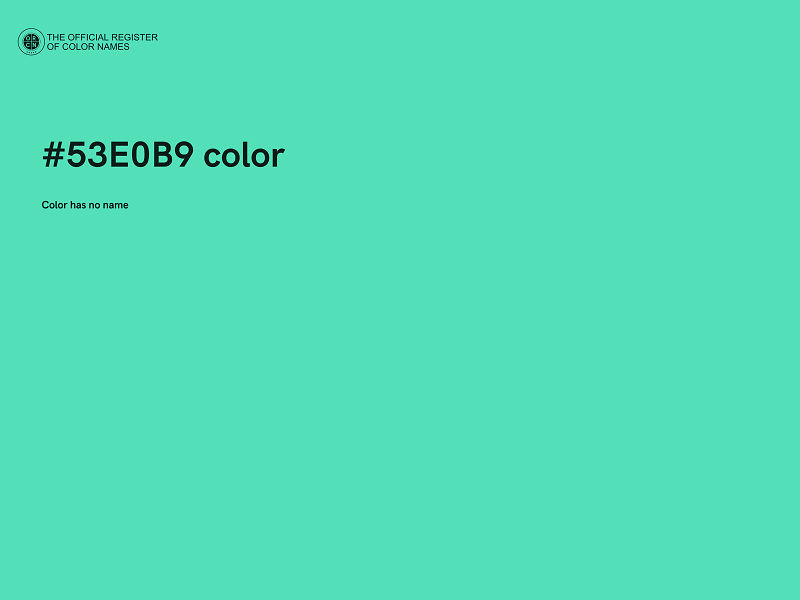 #53E0B9 color image