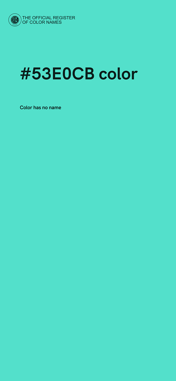 #53E0CB color image