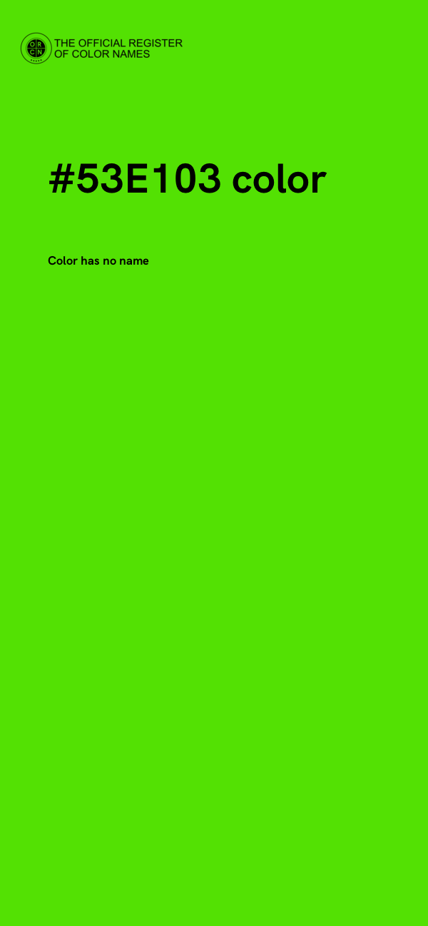 #53E103 color image