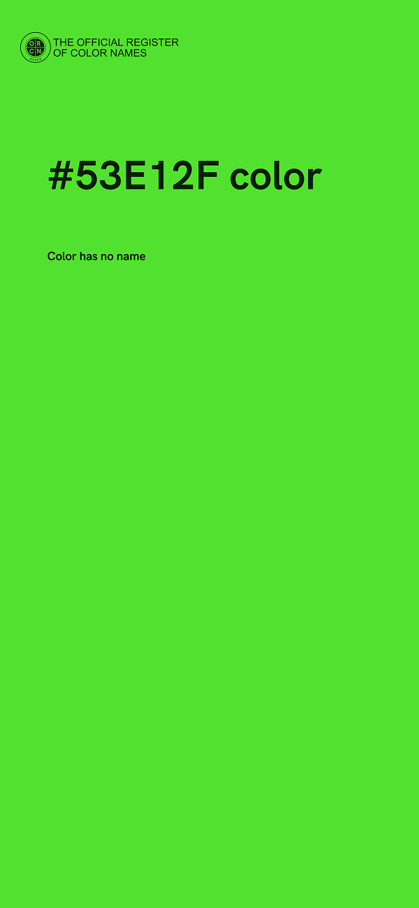 #53E12F color image