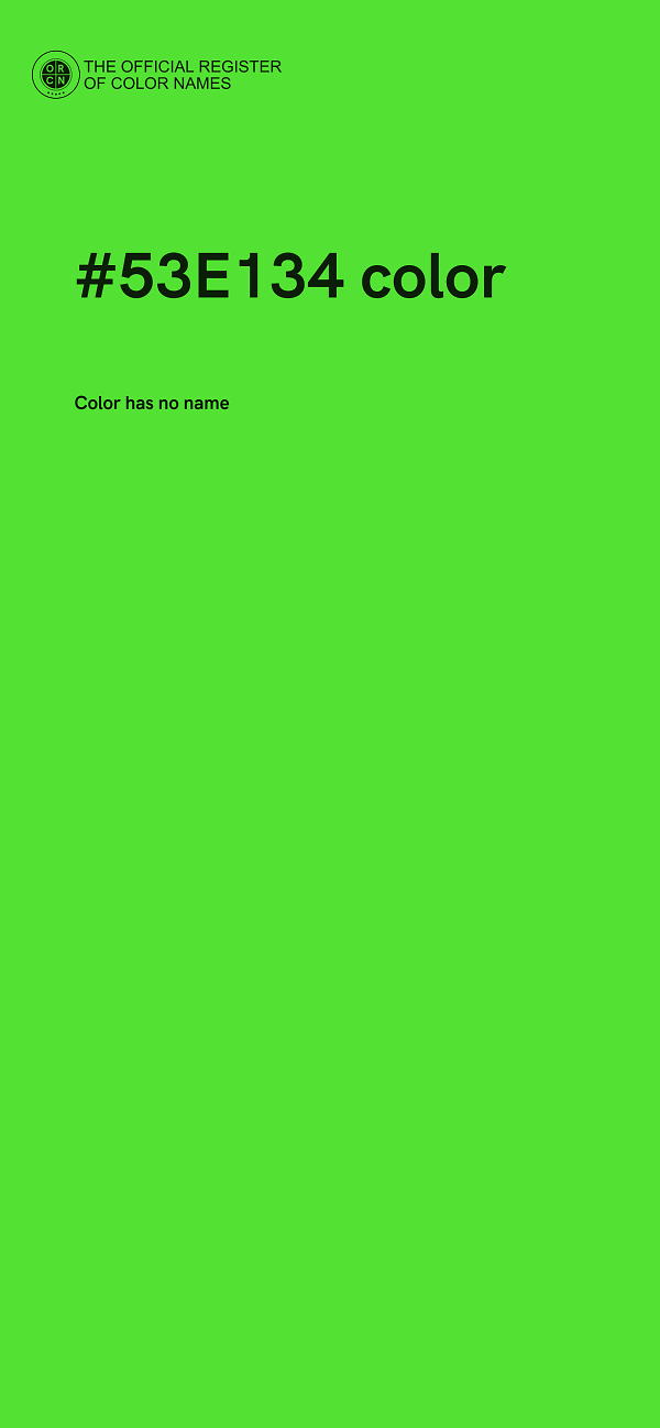 #53E134 color image