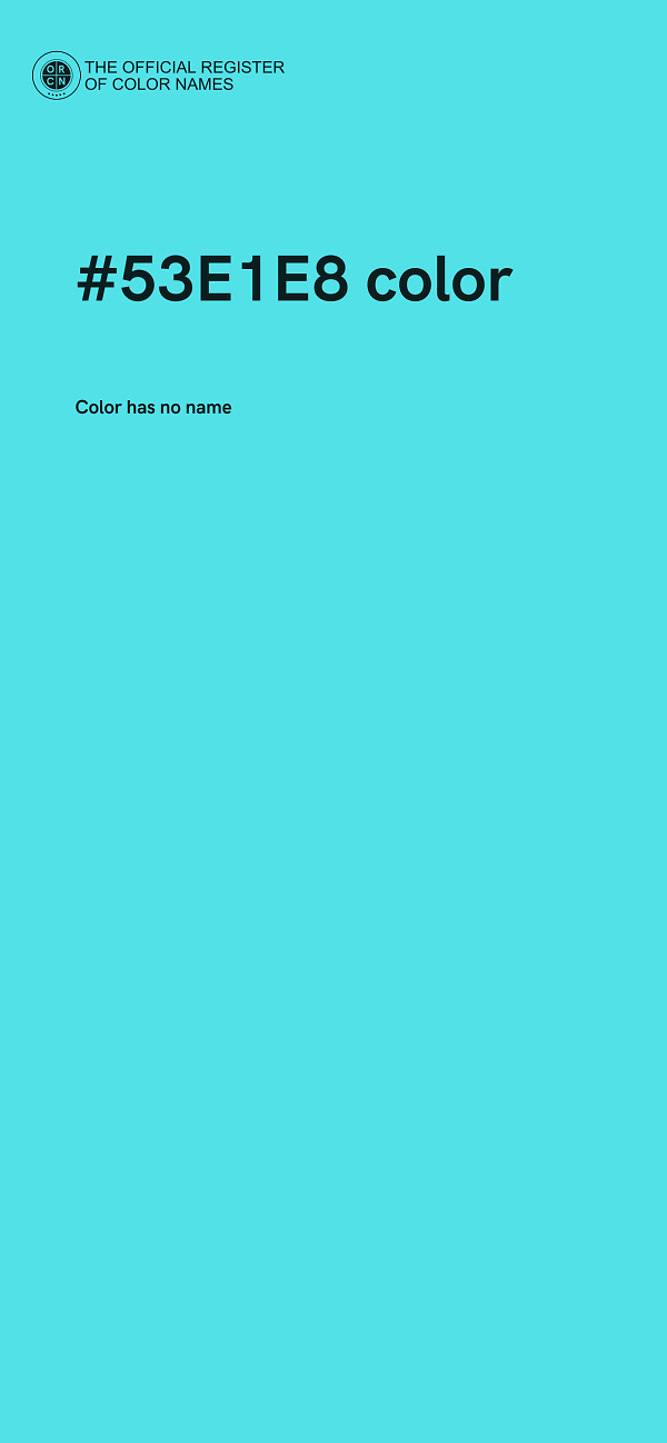 #53E1E8 color image