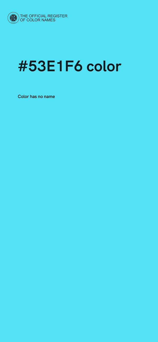 #53E1F6 color image