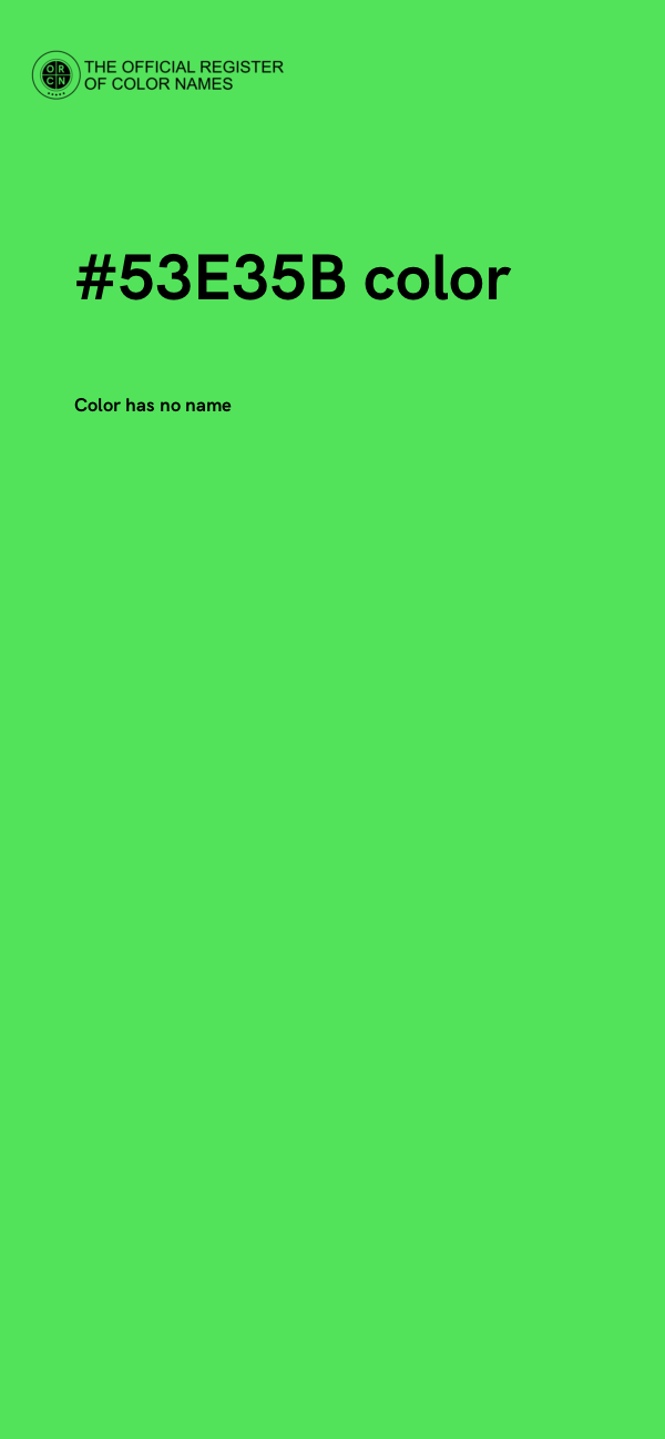 #53E35B color image
