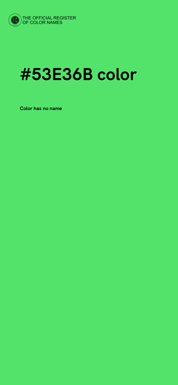 #53E36B color image
