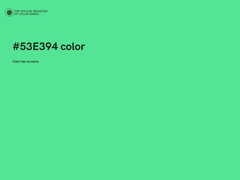 #53E394 color image