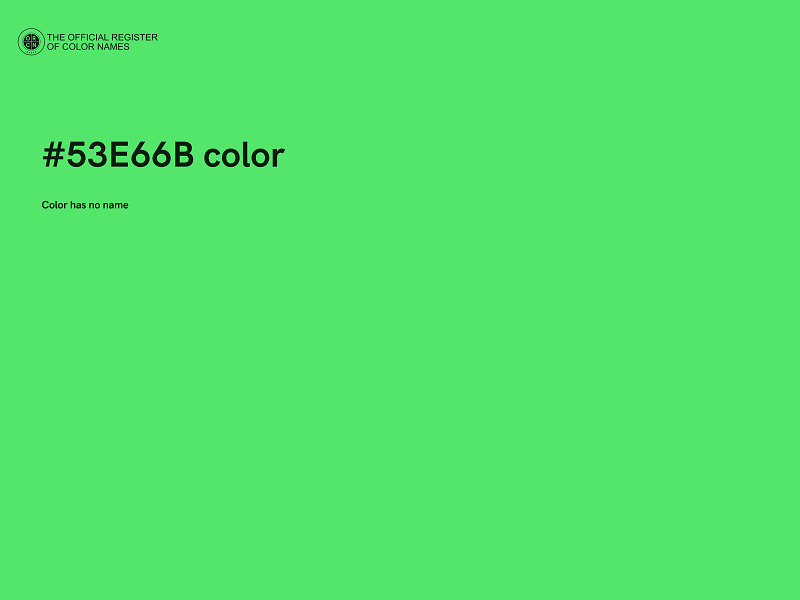 #53E66B color image