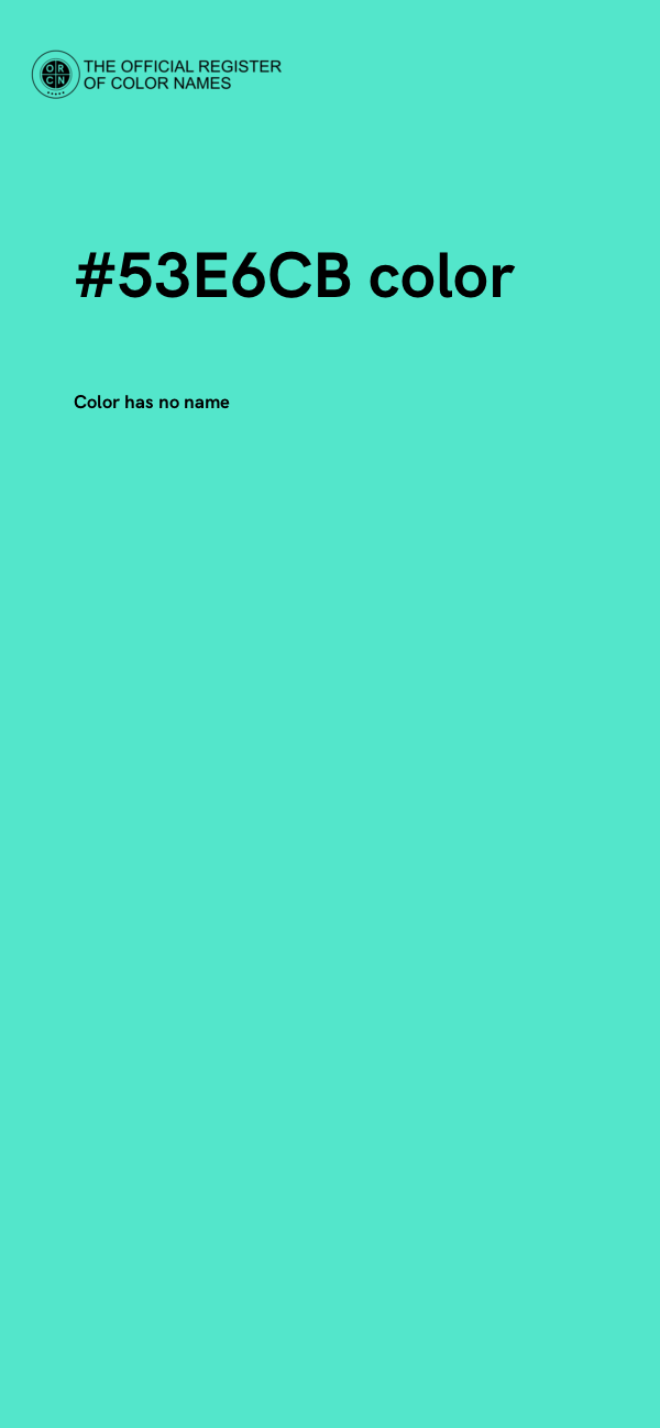 #53E6CB color image