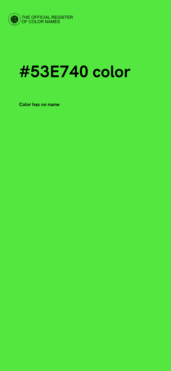 #53E740 color image