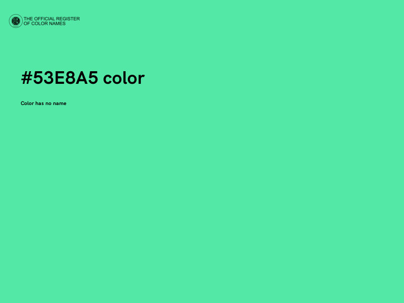 #53E8A5 color image