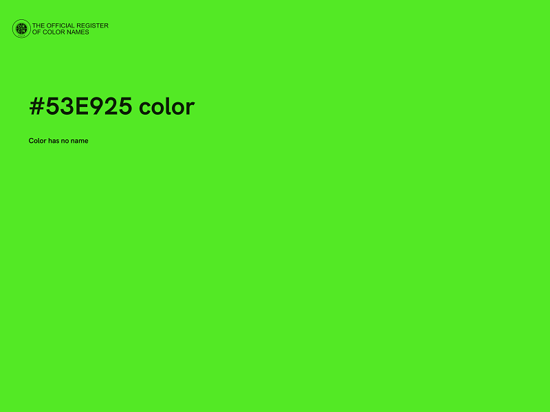 #53E925 color image