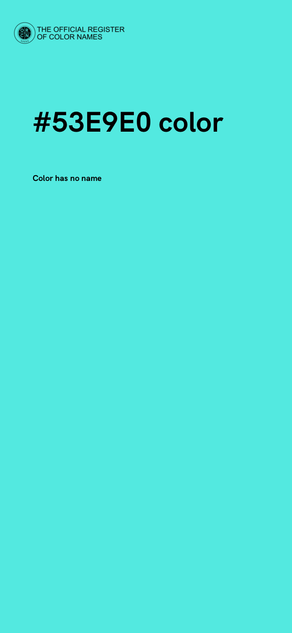 #53E9E0 color image