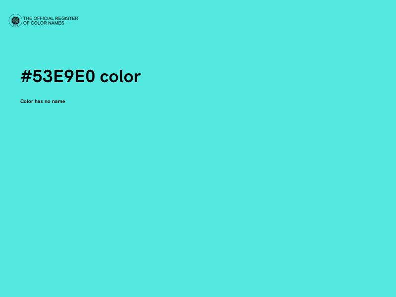 #53E9E0 color image