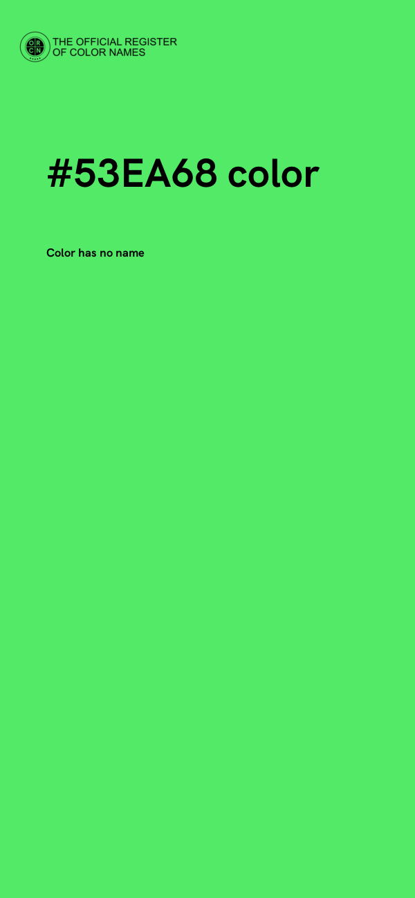#53EA68 color image