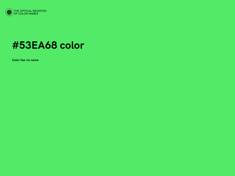 #53EA68 color image