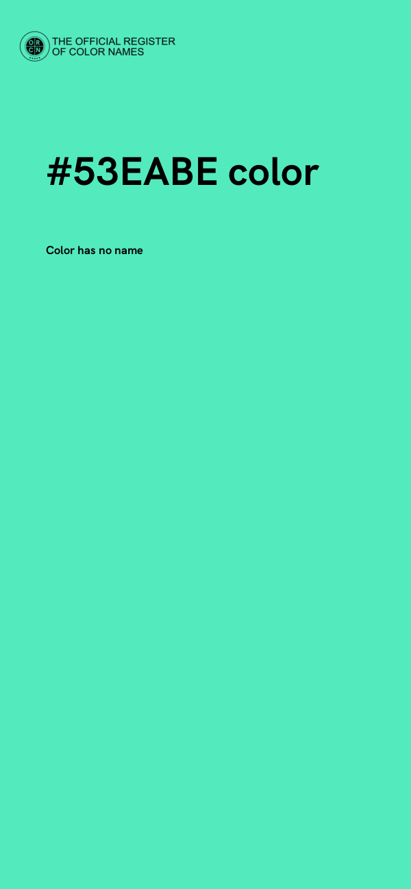 #53EABE color image