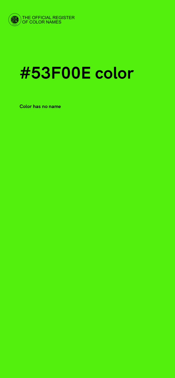#53F00E color image