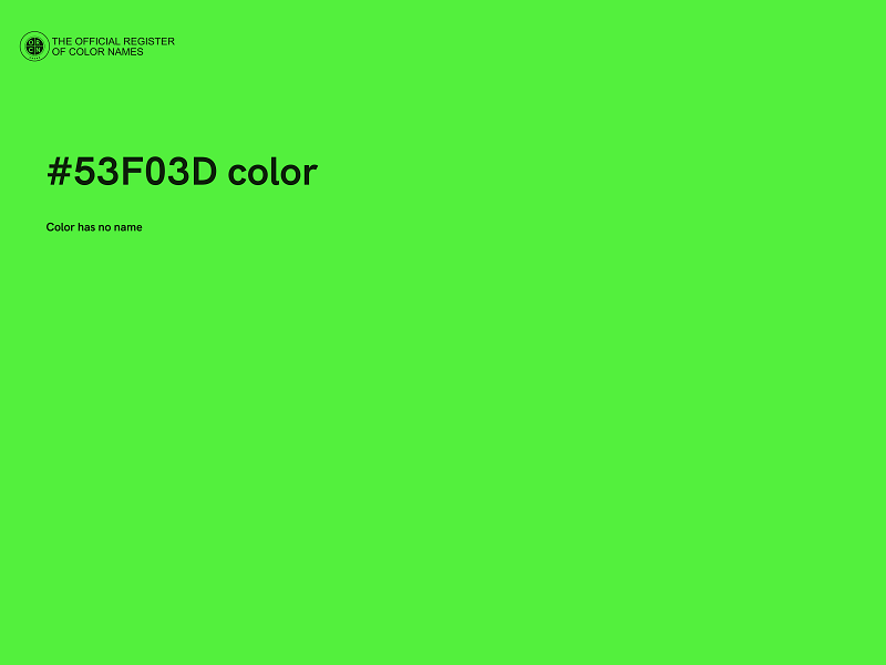 #53F03D color image