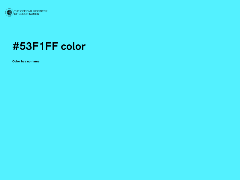 #53F1FF color image
