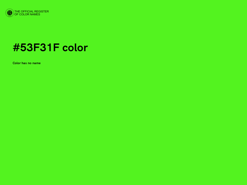 #53F31F color image