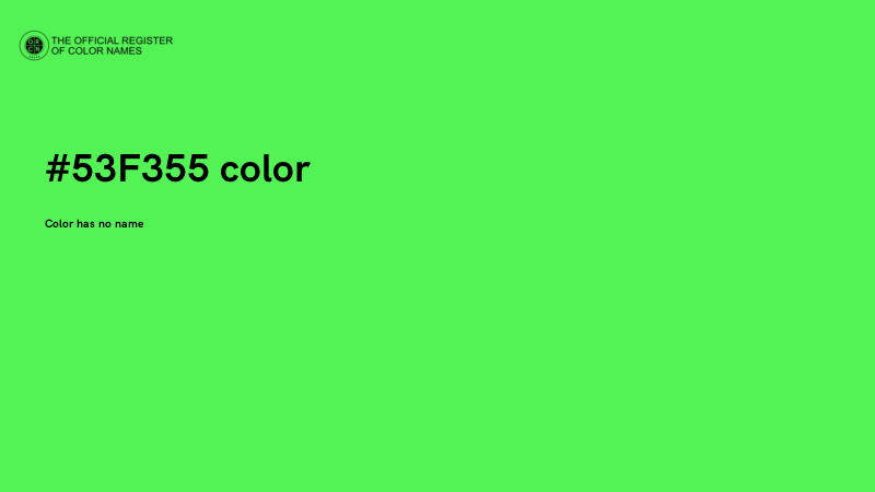 #53F355 color image