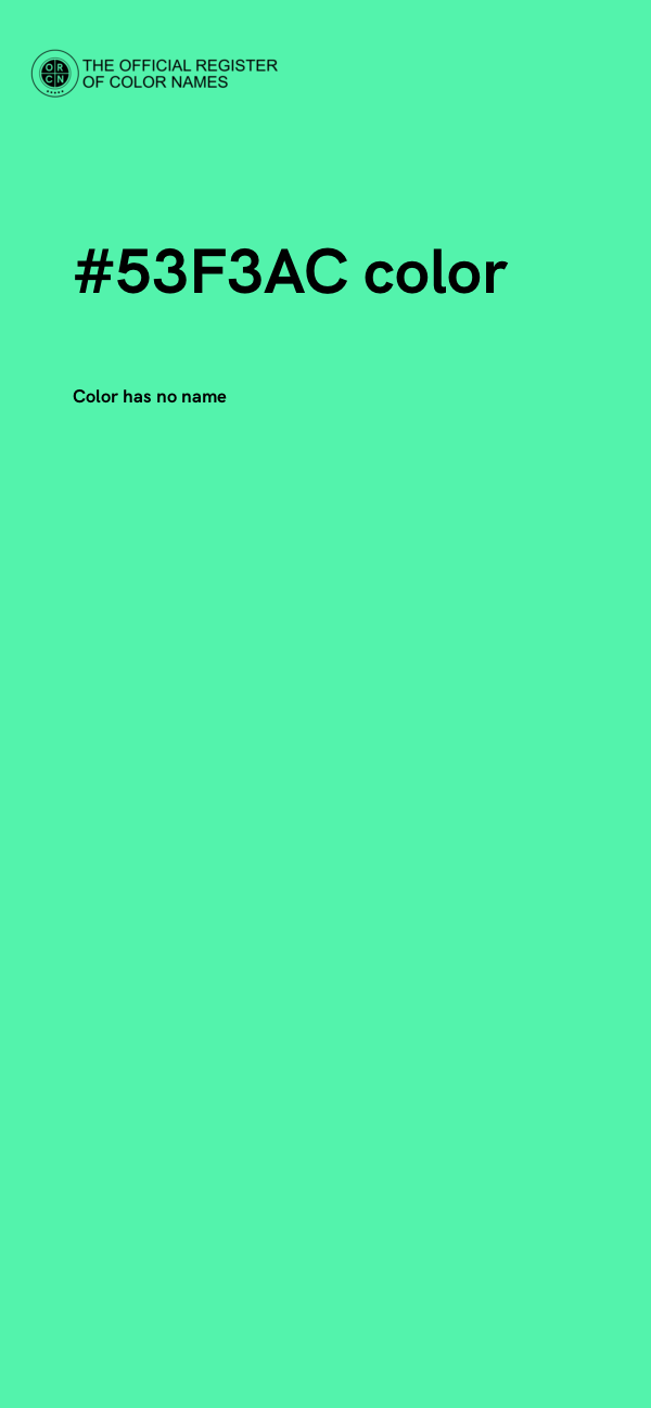 #53F3AC color image