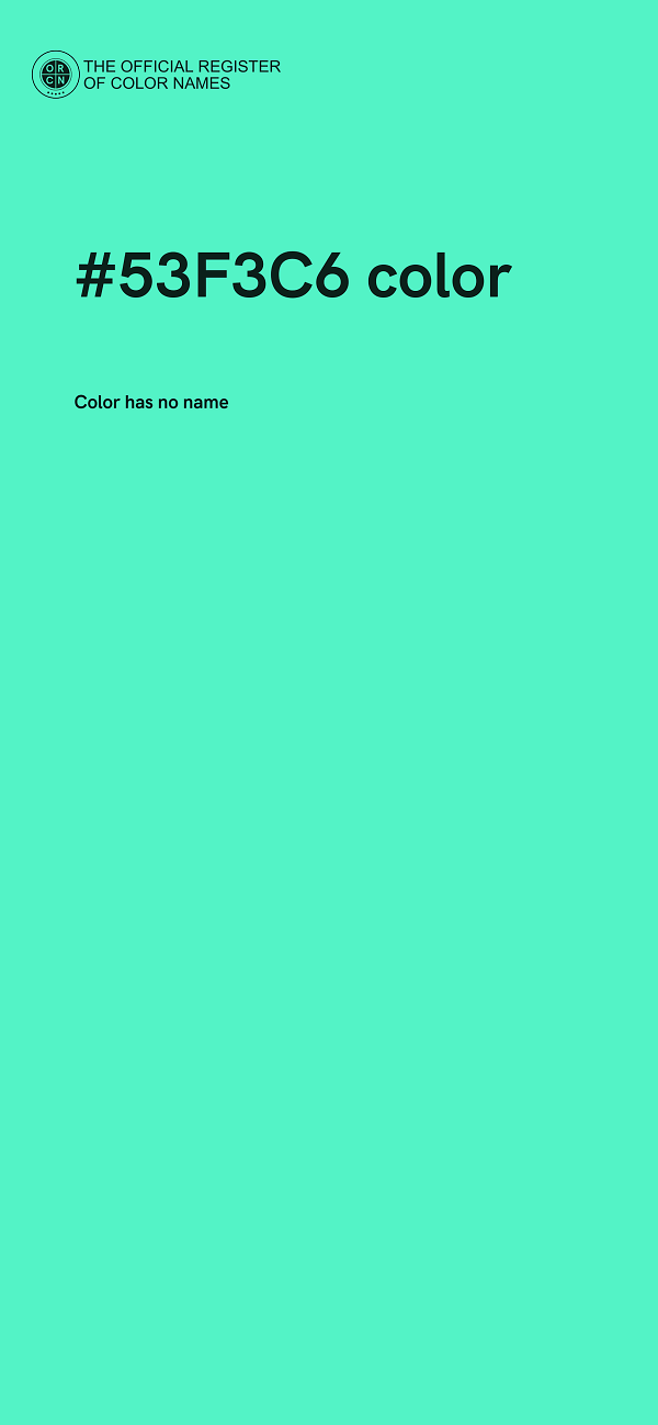 #53F3C6 color image