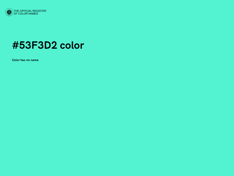 #53F3D2 color image