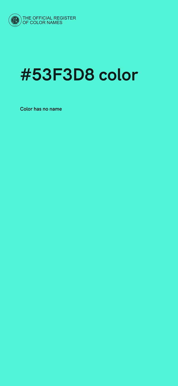 #53F3D8 color image
