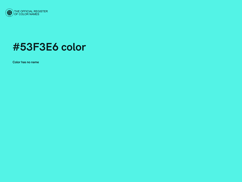 #53F3E6 color image